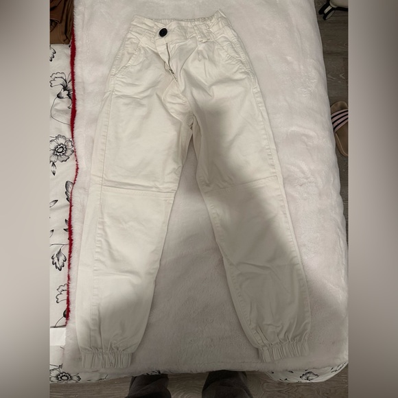 Bershka White jean joggers | Size 2 | perfect condition - Picture 1 of 3